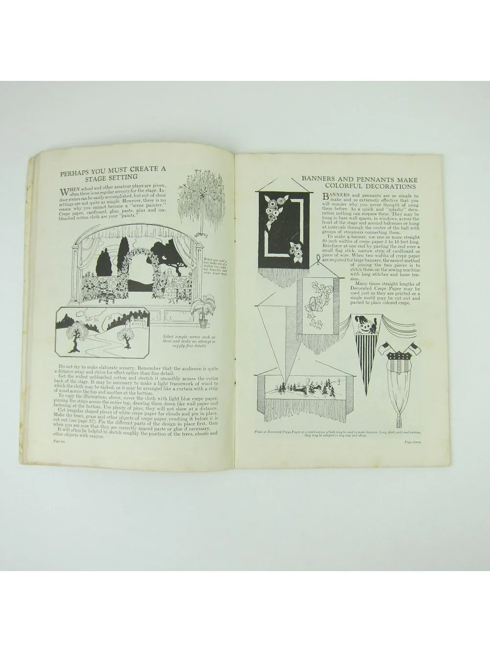 1927 Art Deco Dennison Booklet How to Decorate Halls Booths Automobiles Antique